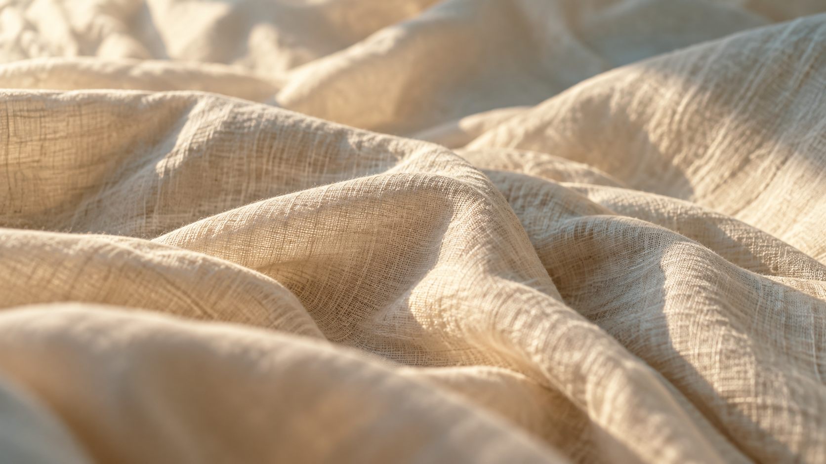 Folded ivory linen